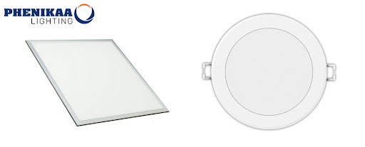 So sánh độ dày giữa đèn LED downlight và đèn LED panel cho thấy đèn LED panel mỏng hơn rất nhiều